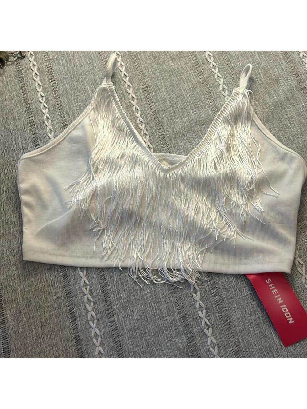 SHEiN fringe crop top